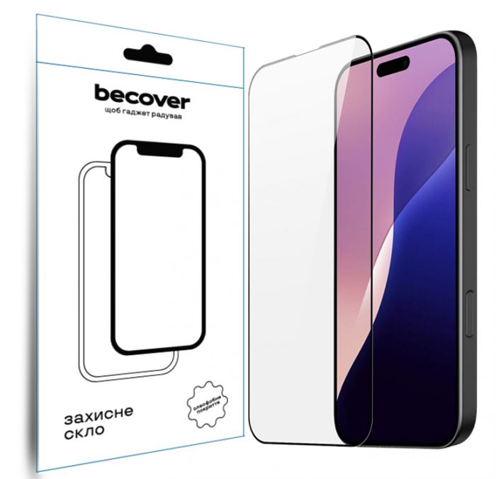 Захисне скло BeCover для Apple iPhone 16 Pro Max Black (712125)