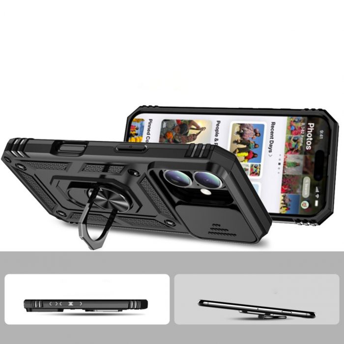 Чохол-накладка BeCover Military для Apple iPhone 16 Black (712153)