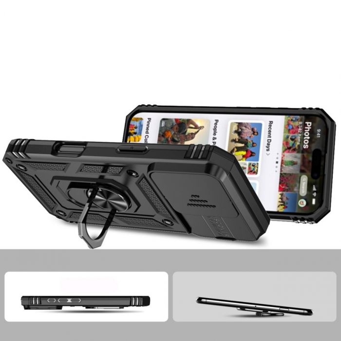 Чохол-накладка BeCover Military для Apple iPhone 16 Pro Black (712155)