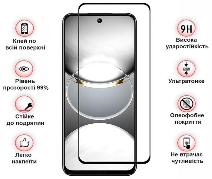 Захисне скло BeCover для Tecno Spark 30C 4G/5G Black (712319)