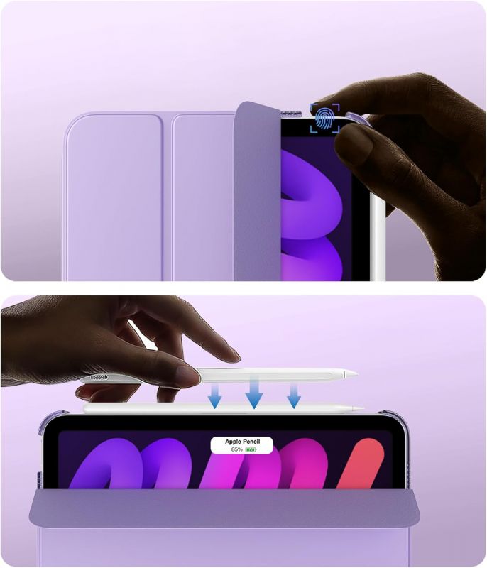 Чохол-книжка BeCover Tri Fold Hard для Apple iPad Mini 7 2024 8.3" Purple (712455)