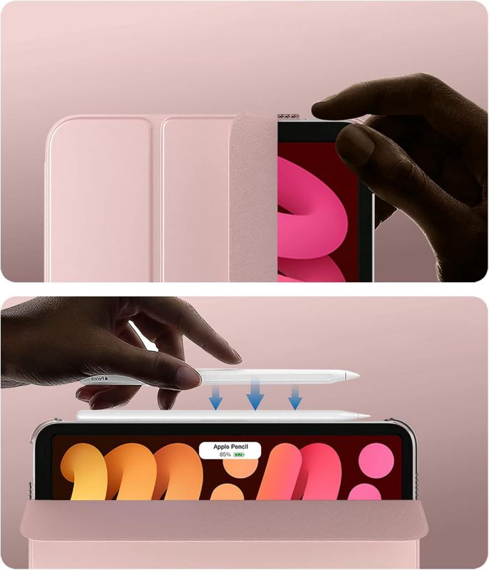 Чохол-книжка BeCover Tri Fold Hard для Apple iPad Mini 7 2024 8.3" Rose Gold (712456)