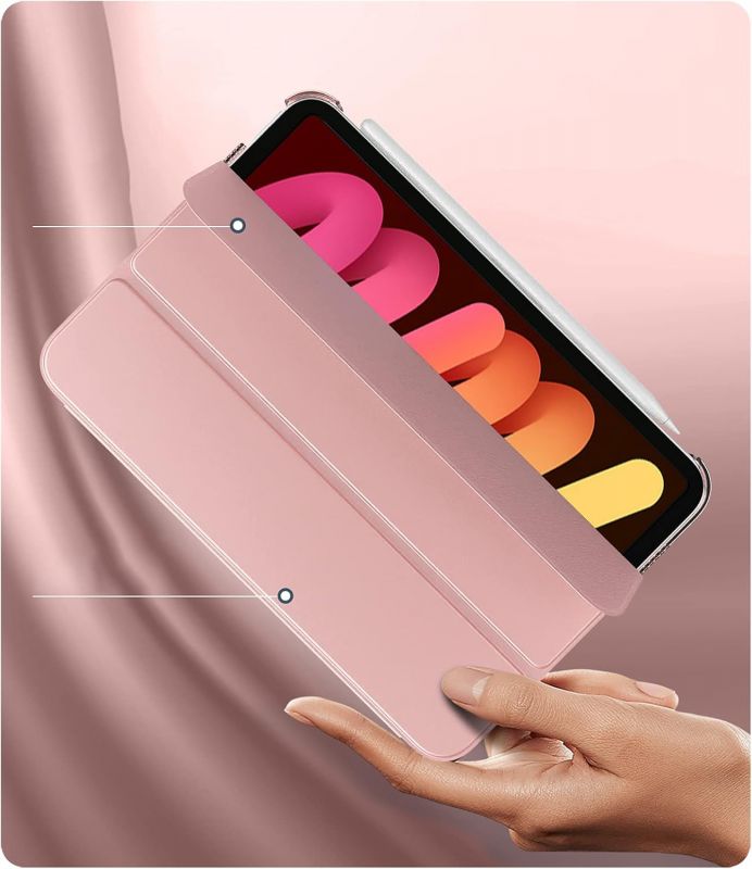 Чохол-книжка BeCover Tri Fold Hard для Apple iPad Mini 7 2024 8.3" Rose Gold (712456)