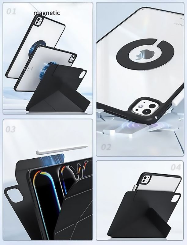 Чохол-книжка BeCover Ultra Slim Origami Flex для Apple iPad Pro 13 (2024) Black (712978)