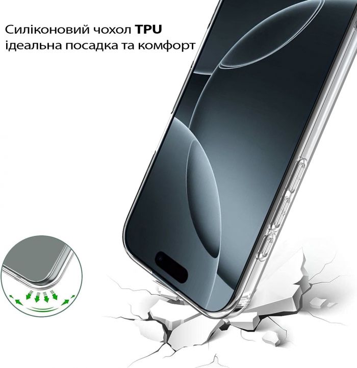 Чохол-накладка BeCover для Apple iPhone 17 Transparancy (713757)