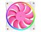 Вентилятор ID-Cooling ZF-12025-PINK ARGB (Single Pack), 120x120x25мм, 4-pin PWM, білий з рожевим