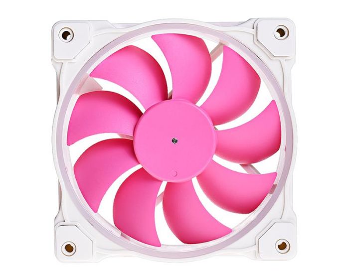 Вентилятор ID-Cooling ZF-12025-PINK ARGB (Single Pack), 120x120x25мм, 4-pin PWM, білий з рожевим