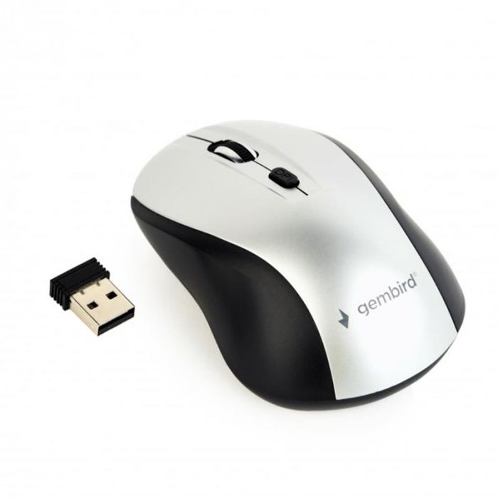 Миша бездротова Gembird MUSW-4B-02-BS Black/Silver USB