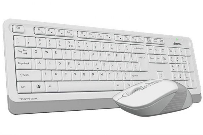 Комплект (клавіатура, мишка) бездротовий A4Tech Fstyler FG1010 White USB