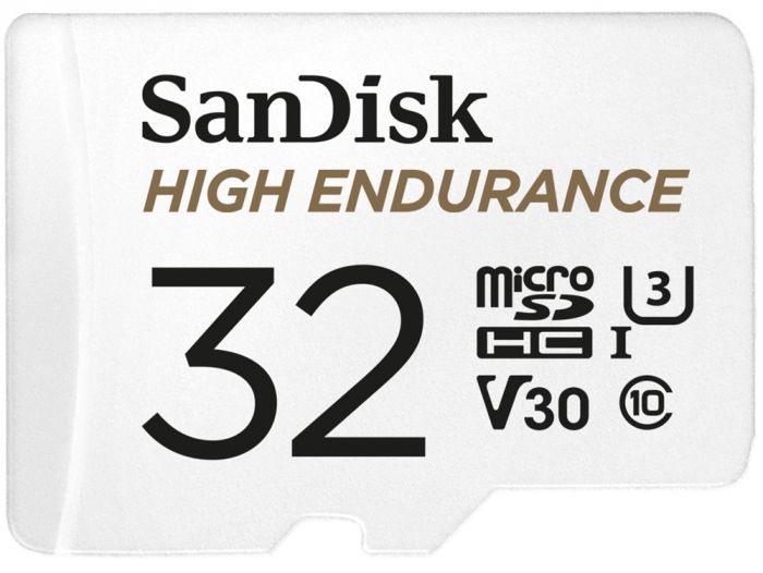 Карта пам`ятi MicroSDXC 32GB UHS-I/U3 Class 10 SanDisk High Endurance R100/W40MB/s + SD-adapter (SDSQQNR-032G-GN6IA)