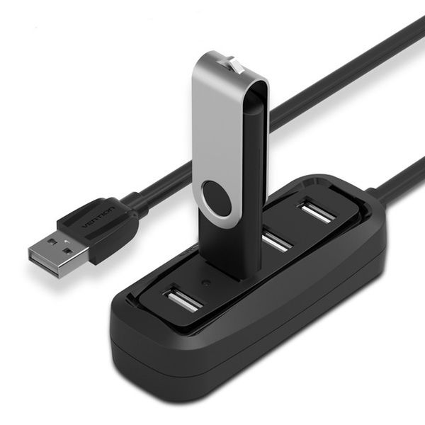 Концентратор Vention USB Hub 4-Port 2.0 Black, 0.5 m (VAS-J43)