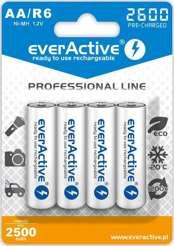 Акумулятор everActive AA/HR06 Ni-MH 2600mAh BL 4шт