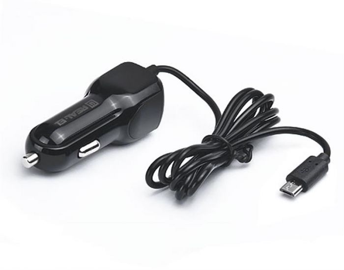 Автомобільний зарядний пристрій REAL-EL CA-15 (2USB, 2.1A) Black + кабель microUSB