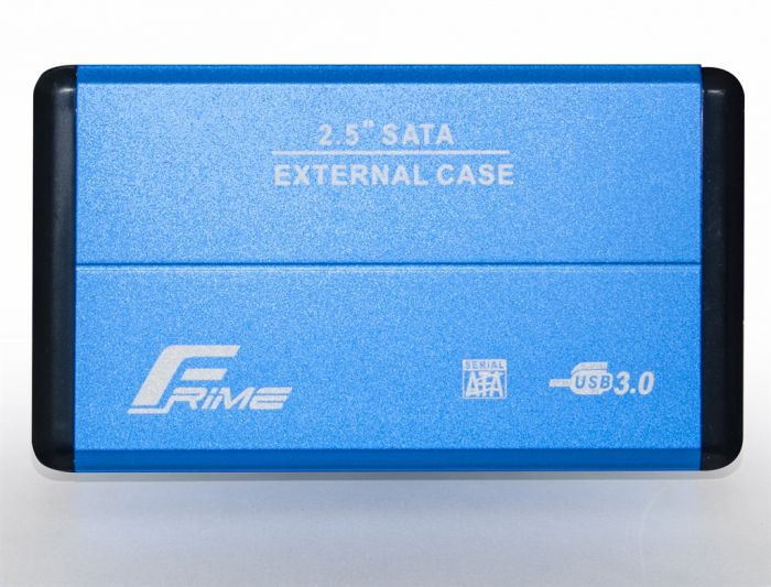 Зовнішня кишеня Frime SATA HDD/SSD 2.5", USB 3.0, Metal, Blue (FHE22.25U30)