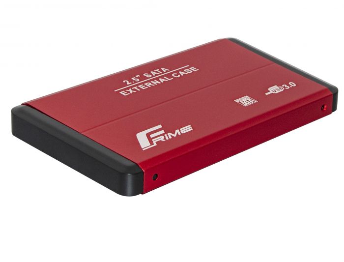 Зовнішня кишеня Frime SATA HDD/SSD 2.5", USB 3.0, Metal, Red (FHE23.25U30)