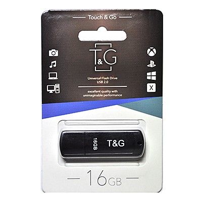 Флеш-накопичувач USB 16GB T&G 011 Classic Series Black (TG011-16GBBK)