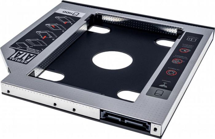 Адаптер Grand-X HDD 2.5" у відсік приводу ноутбука SATA/SATA3 Slim 9,5mm (HDC-24C)