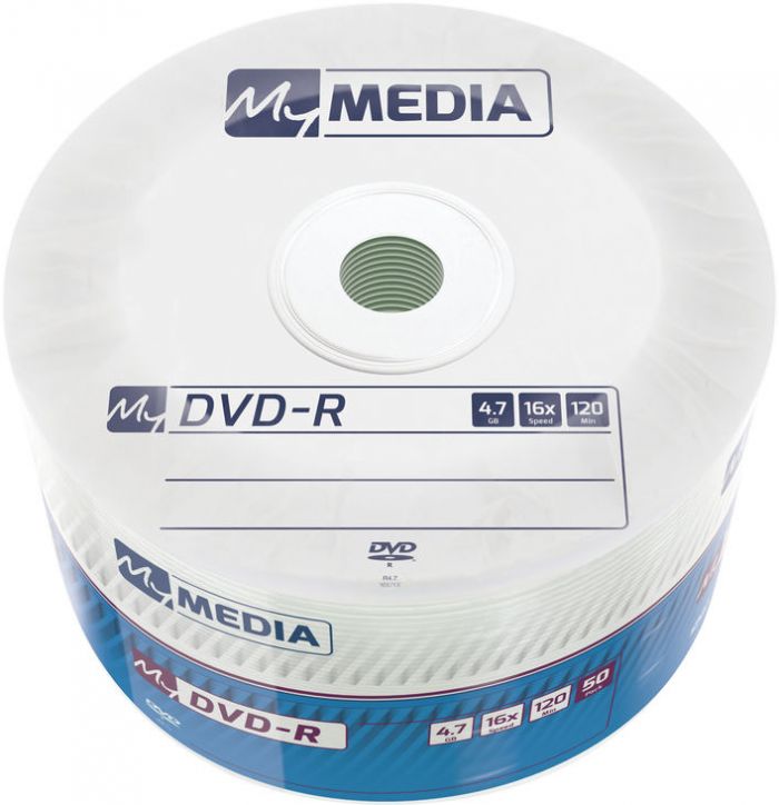 Диски DVD+R MyMedia (69200) 4.7GB, 16x, Matt Silver Wrap, 50шт