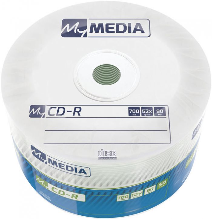 Диски CD-R MyMedia (69201) 700MB 52x Matt Silver Wrap 50шт