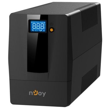 Джерело безперебійного живлення NJOY Horus Plus 600 (PWUP-LI060H1-AZ01B) Lin.int., AVR, 2 x евро, USB, LCD, пластик