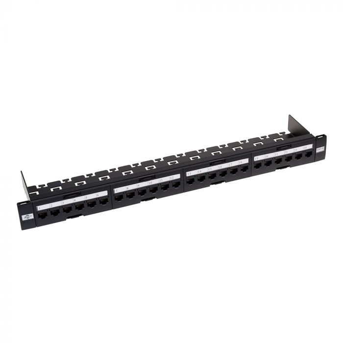 Патч-панель ATcom P6148 19" 24хRJ-45 UTP 1U cat.6, в зборі