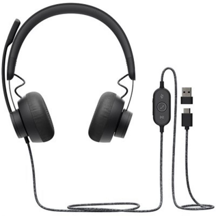 Гарнітура Logitech Zone Wired Black (981-000870)