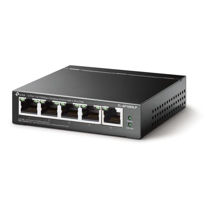 Комутатор TP-Link TL-SF1005LP (1хFE, 4xFE PoE+, max PoE 41W)