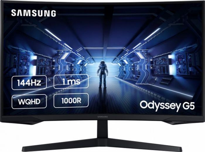 Монітор Samsung 27" Odyssey G5 (LC27G55TQWIXCI) VA Black Curved