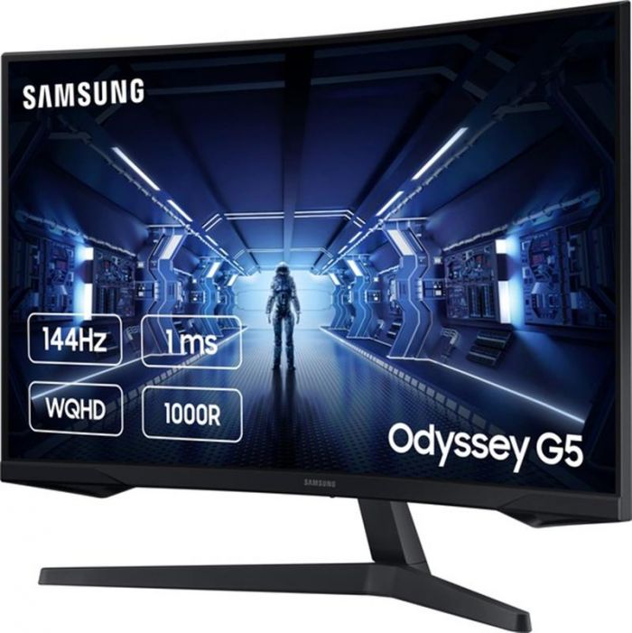 Монітор Samsung 27" Odyssey G5 (LC27G55TQWIXCI) VA Black Curved