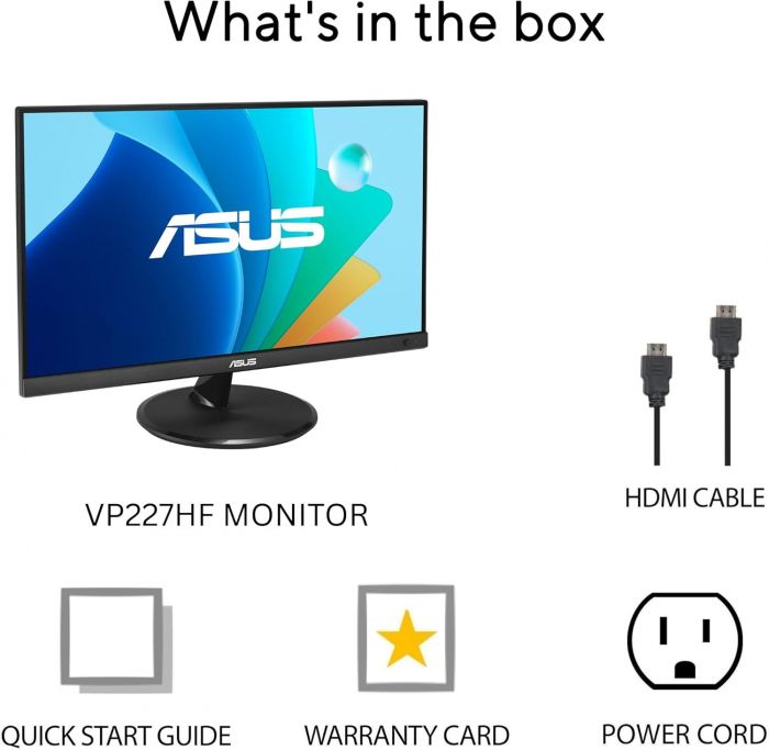 Монітор Asus 21.45" VP227HF (90LM0880-B01O71) VA Black 100Hz