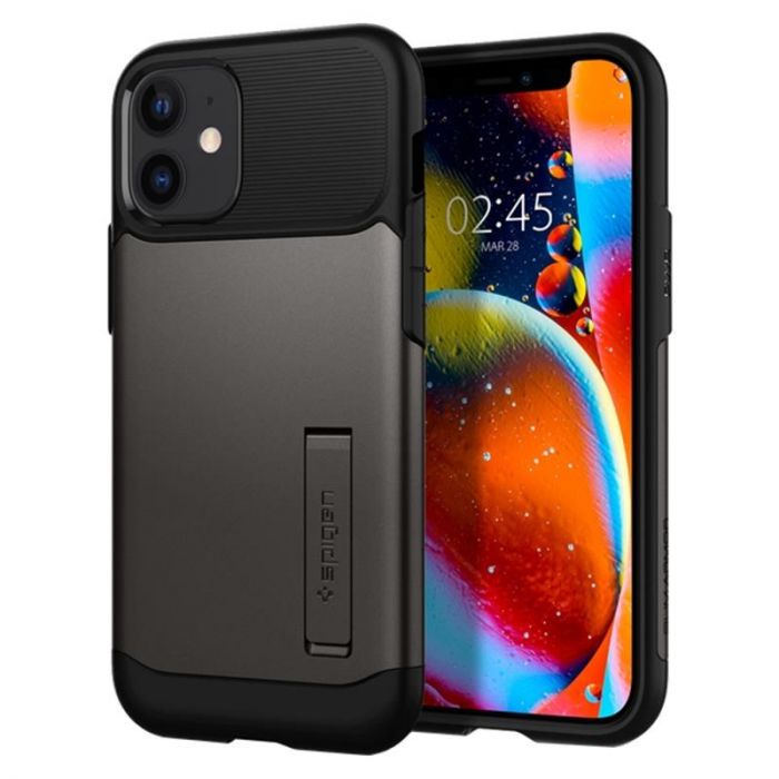 Чохол-накладка Spigen Slim Armor для Apple iPhone 12 Mini Gunmetal (ACS01546)