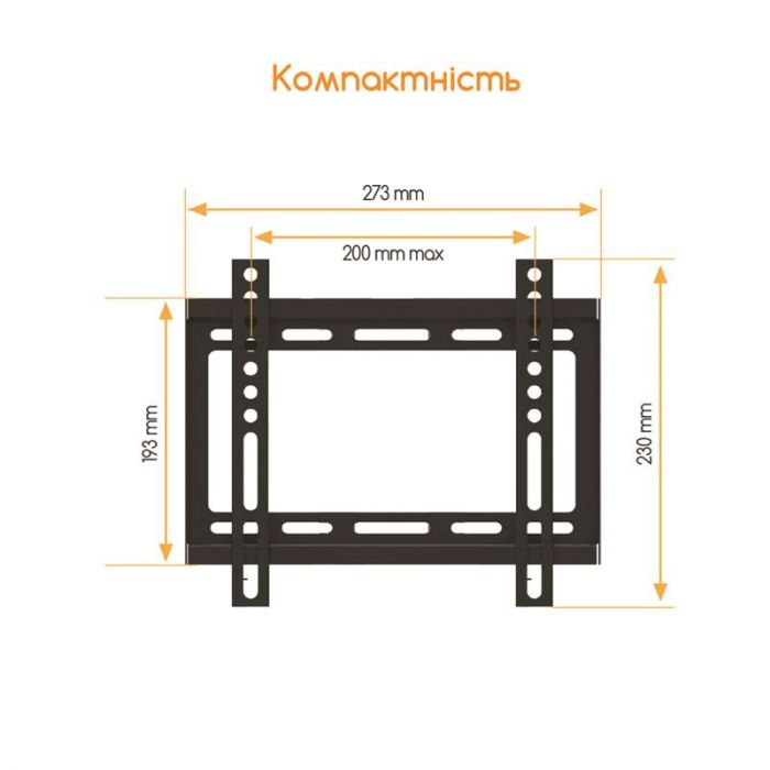 Кронштейн ACCLAB AL-FR20/F (1283126485763) (VESA200х200)