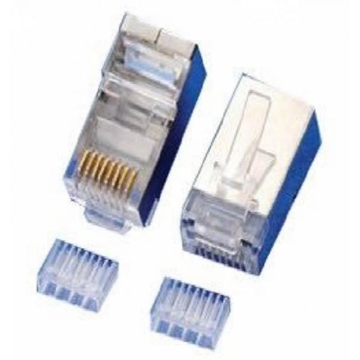 Конектор RJ 45 Merlion (RJ45ML-2-50-2-50-CAT6-FTP/10566) із позолоченими контактами (50 шт/уп)