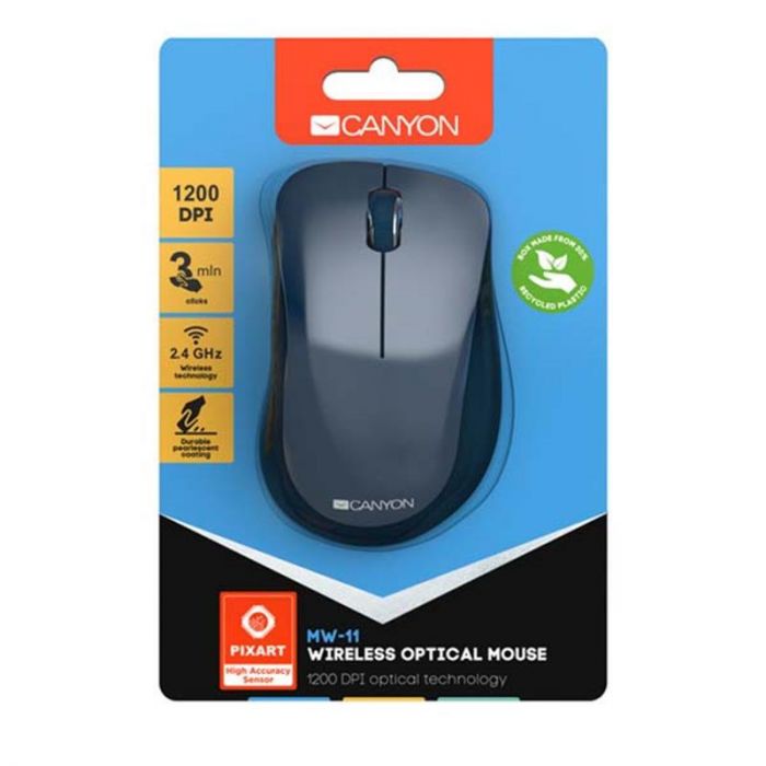 Миша бездротова Canyon CNE-CMSW11BL Blue USB