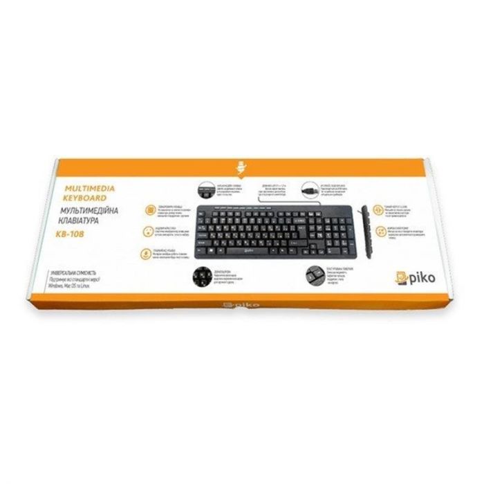 Клавіатура Piko KB-108 Ukr Black (1283126467103)