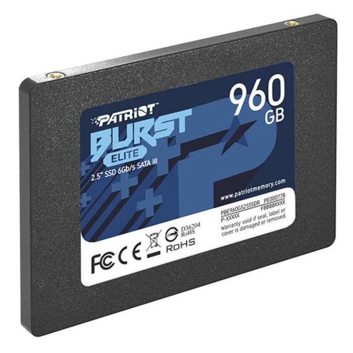 Накопичувач SSD 960GB Patriot Burst Elite 2.5" SATAIII TLC (PBE960GS25SSDR)