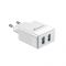 Мережевий зарядний пристрій Grand-X (2xUSB 2.4А) White (CH-50W)