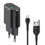 Мережевий зарядний пристрій Grand-X (1xUSB 2.1А) Black (CH-17BL)