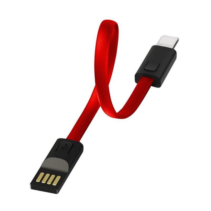 Кабель ColorWay USB - Lightning (M/M), 2.4 А, 0.22 м, Red (CW-CBUL021-RD)