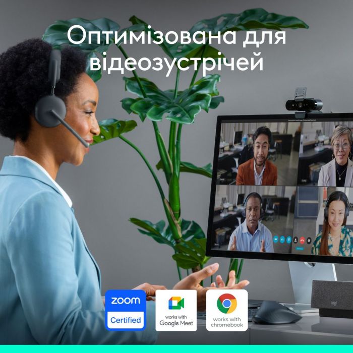 Веб-камера Logitech Brio 4K Graphite (960-001718)