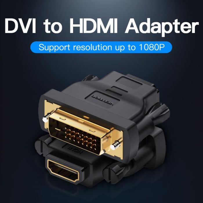 Адаптер Vention HDMI - DVI V 1.4 (F/M), Black (ECDB0)