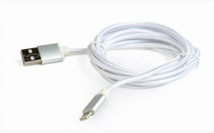 Кабель Cablexpert (CCB-mUSB2B-AMLM-6-S) USB 2.0 - Lightning, 1.8м, сріблястий