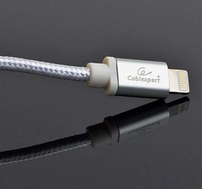 Кабель Cablexpert (CCB-mUSB2B-AMLM-6-S) USB 2.0 - Lightning, 1.8м, сріблястий