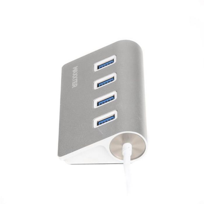 Концентратор USB 3.0 Maxxter 4хUSB3.0 Silver (HU3A-4P-01) 