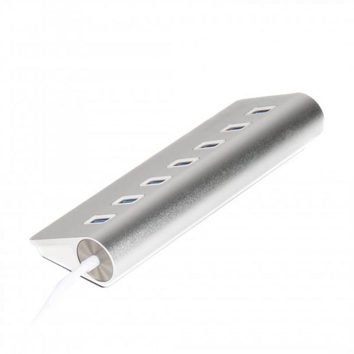 USB-хаб Maxxter 7 ports Silver (HU3A-7P-01)