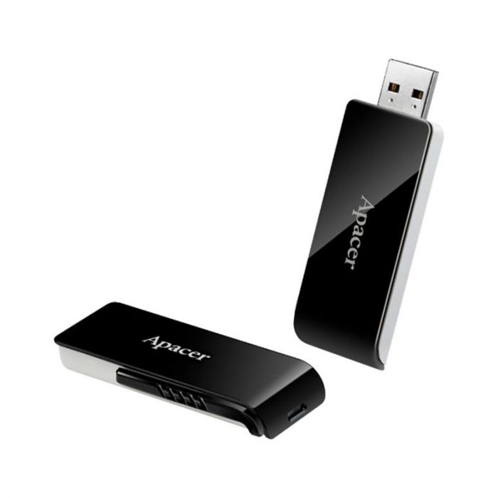 Флеш-накопичувач USB3.2 16GB Apacer AH350 Black (AP16GAH350B-1)