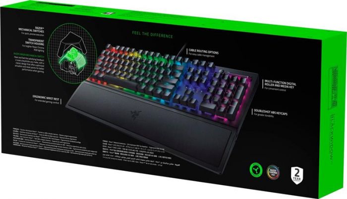 Клавіатура Razer BlackWidow V3 Yellow Switch Black (RZ03-03542100-R3R1)