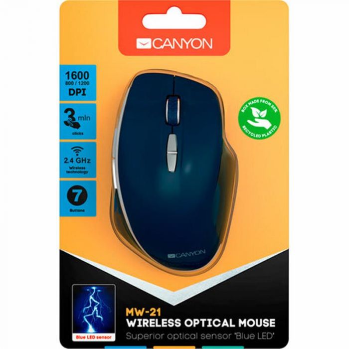 Миша бездротова Canyon MW-21 Blue (CNS-CMSW21BL)