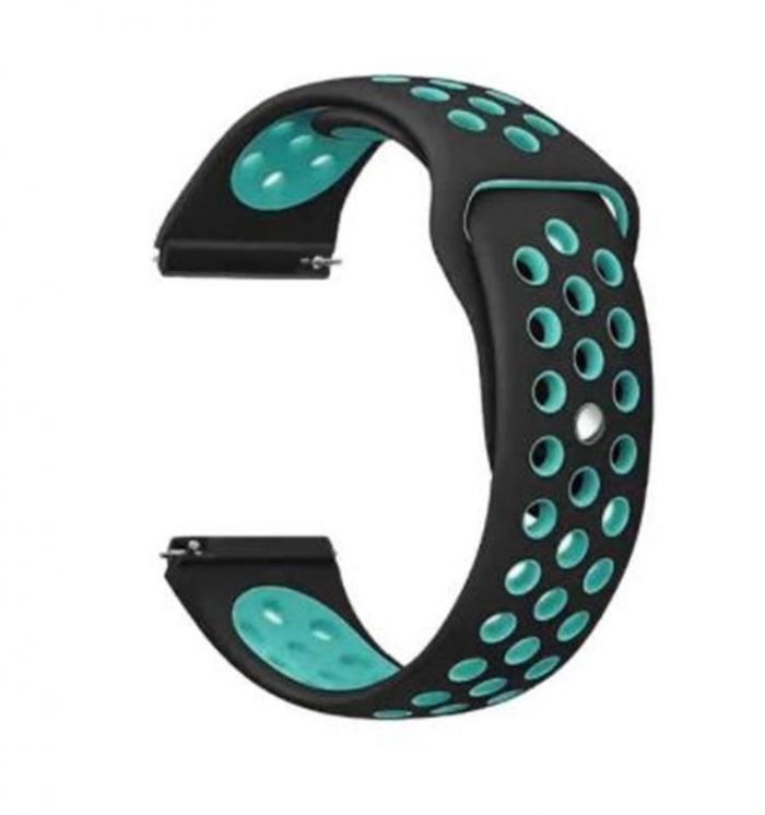 Ремінець BeCover Nike Style для Amazfit Stratos 1/2/2S/3/GTR 2/GTR 47mm/GTR Lite 47mm/Nexo/Pace Black-Blue (705809)