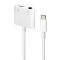 Адаптер Cablexpert USB Type-C - 3.5 мм/USB Type-C (M/F), 0.1 м, White (A-CM-3.5FP-01)